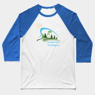 Forestville Michigan Tree Baseball T-Shirt